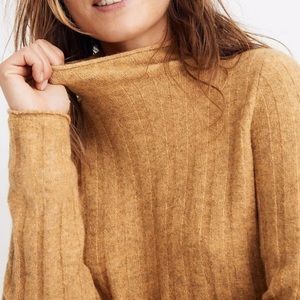 Madewell xs yellow mock neck sweater